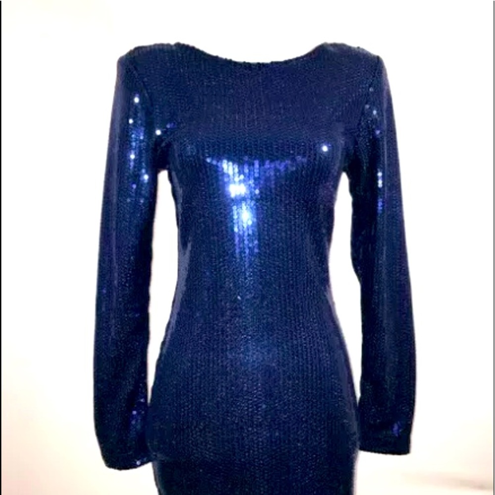 Dazzling Blue Sequin Bodycon